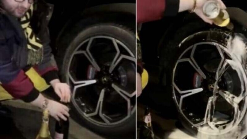 Reacția jurnaliștilor francezi la imaginile în care Victor Micula își spală roțile de la Lamborghini cu șampanie