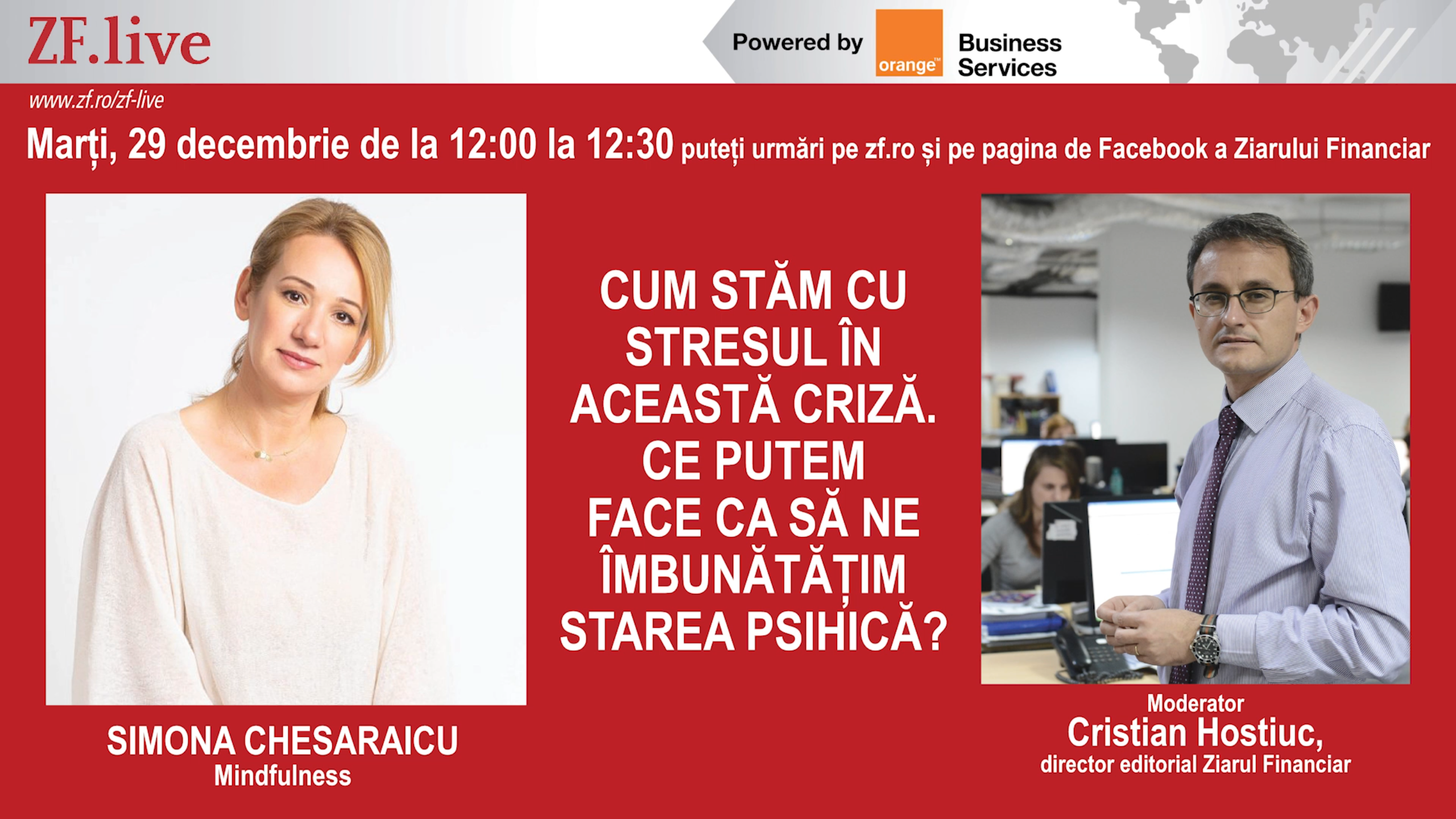Cum stăm cu stresul în această criză. Ce putem face ca să ne îmbunătățim starea psihică? O discuție cu SIMONA CHESARAICU, Mindfulness