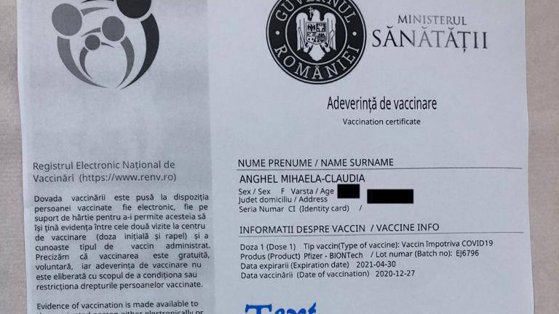 COVID-19. Adeverințele electronice de vaccinare, disponibile în România. Cum pot fi descărcate