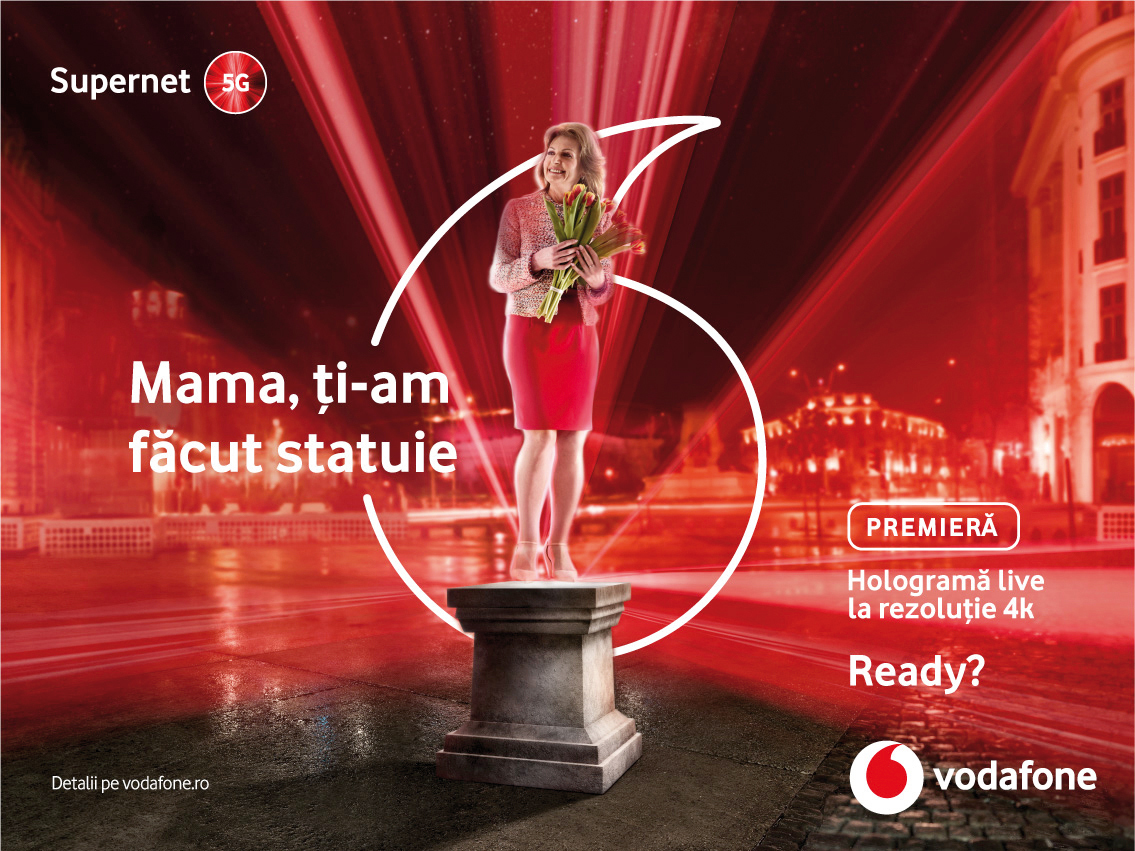 Vodafone România: Primele holograme live la rezoluție 4K din lume