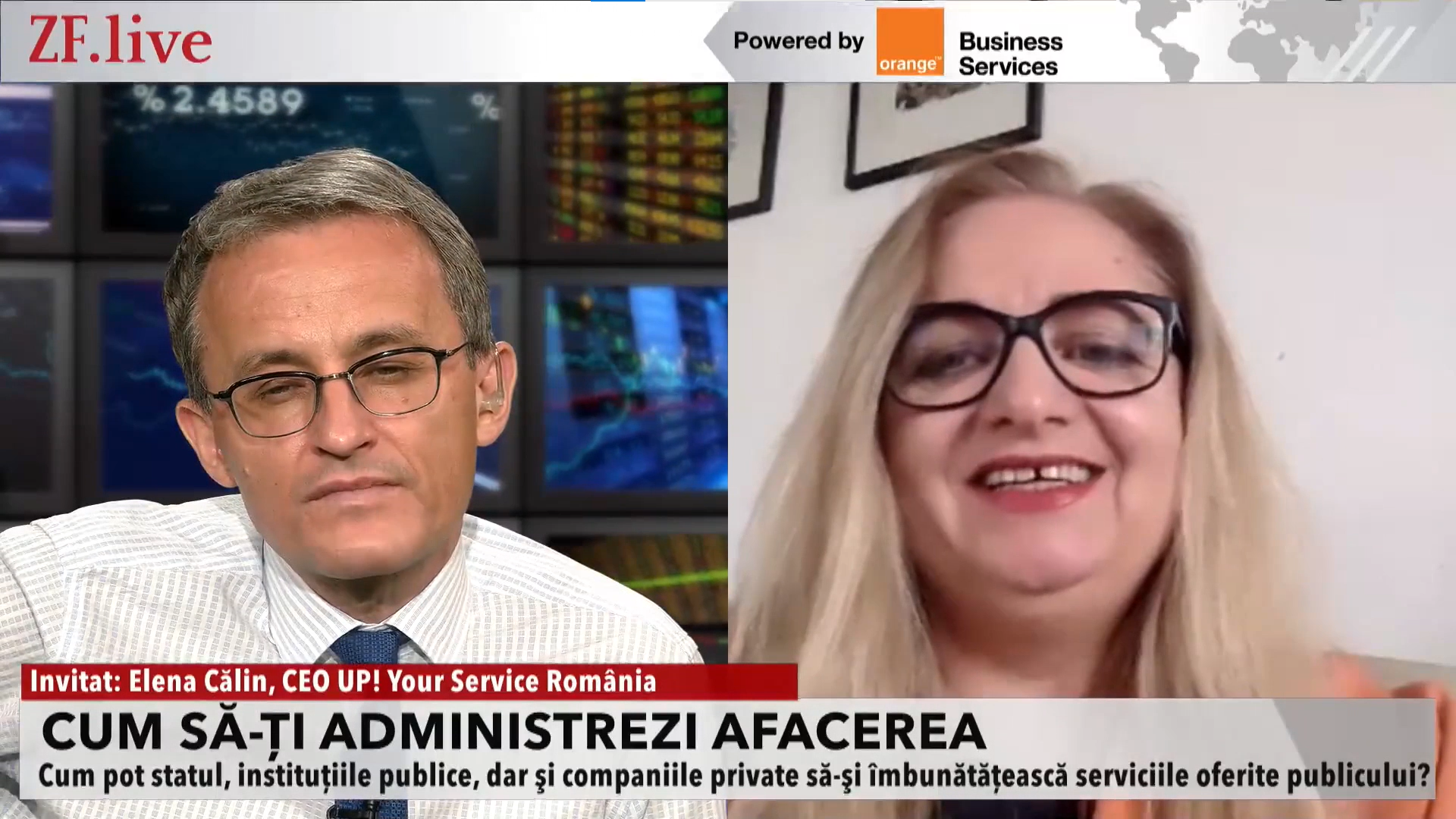 Stat versus privat. Elena Călin, CEO UP! Your service Romania: Pe o scară de la unu la zece aș da 5 serviciilor publice oferite de stat și între 7 și 10 companiilor private
