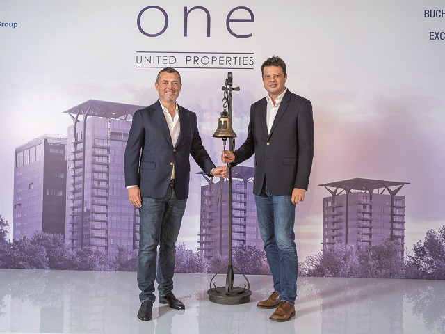 One United Properties încheie prima ședință de tranzacționare la o capitalizare de 2,9 mld. lei, un preț pe acțiune de 1,99 lei și tranzacții de 22,4 mil. lei. Victor Căpitanu, cofondator: Ne-am propus să dăm acționarilor dividende până la 35% din profitul brut