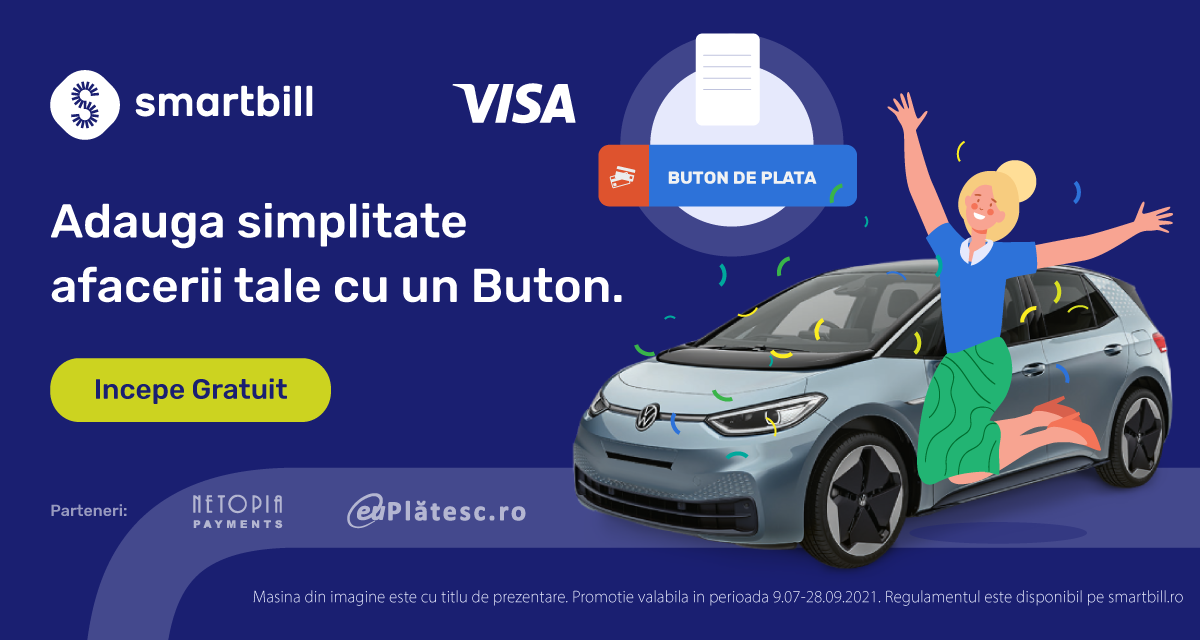 (P) Cu SmartBill și Visa adaugi simplitate afacerii tale cu un Buton!