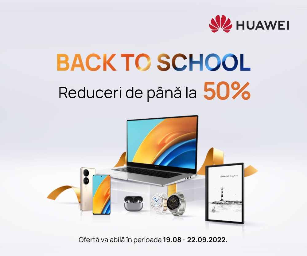 (P) Cel mai bun smartphone la cele mai bune prețuri: Huawei a pregătit reduceri de până la 50% în campania Back To School