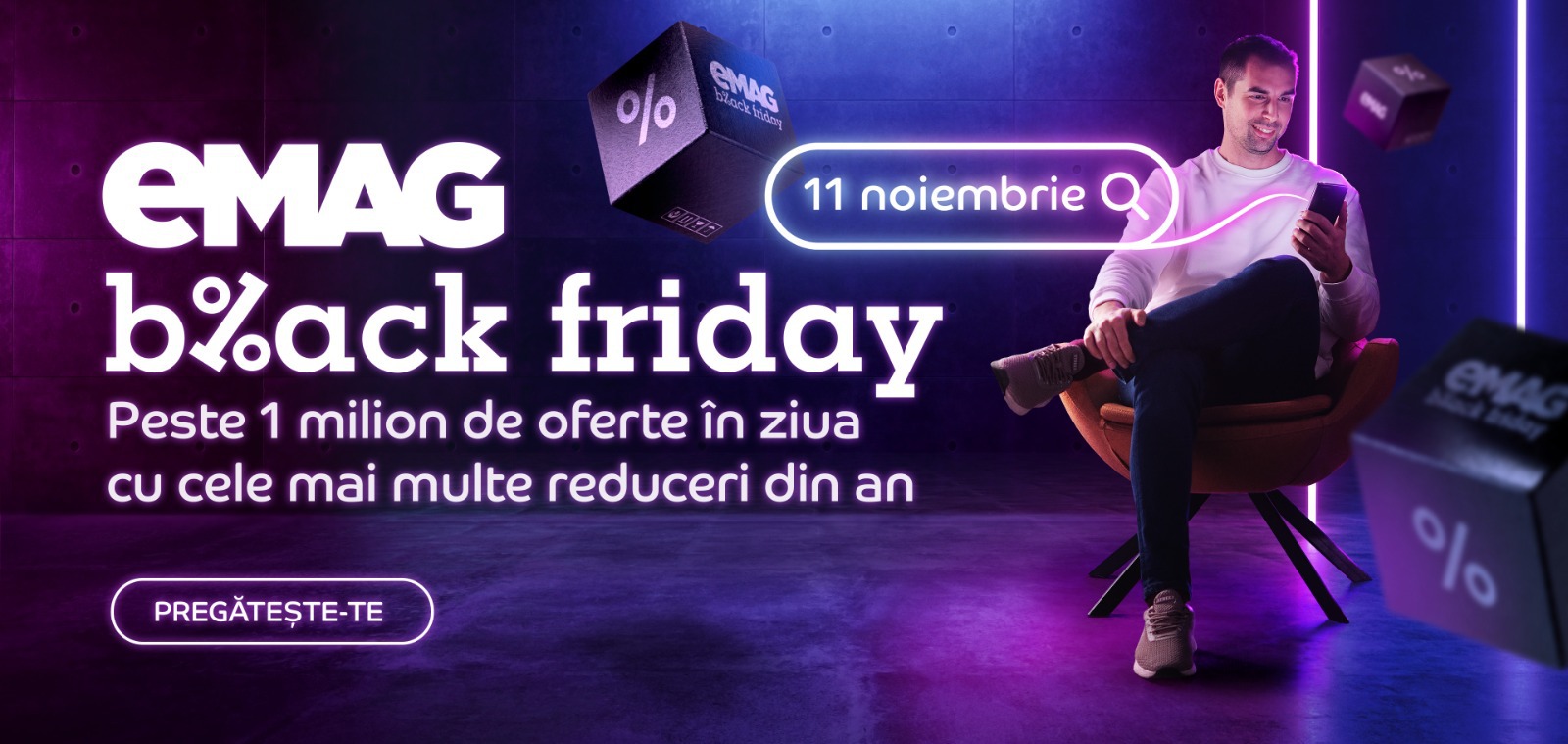 Black Friday 2022. Primele oferte anunțate de eMAG. Ce produse veți putea găsi la preț redus. Este pusă la bătaie și o casă cu 4 camere, cu discount de peste 50.000 de euro