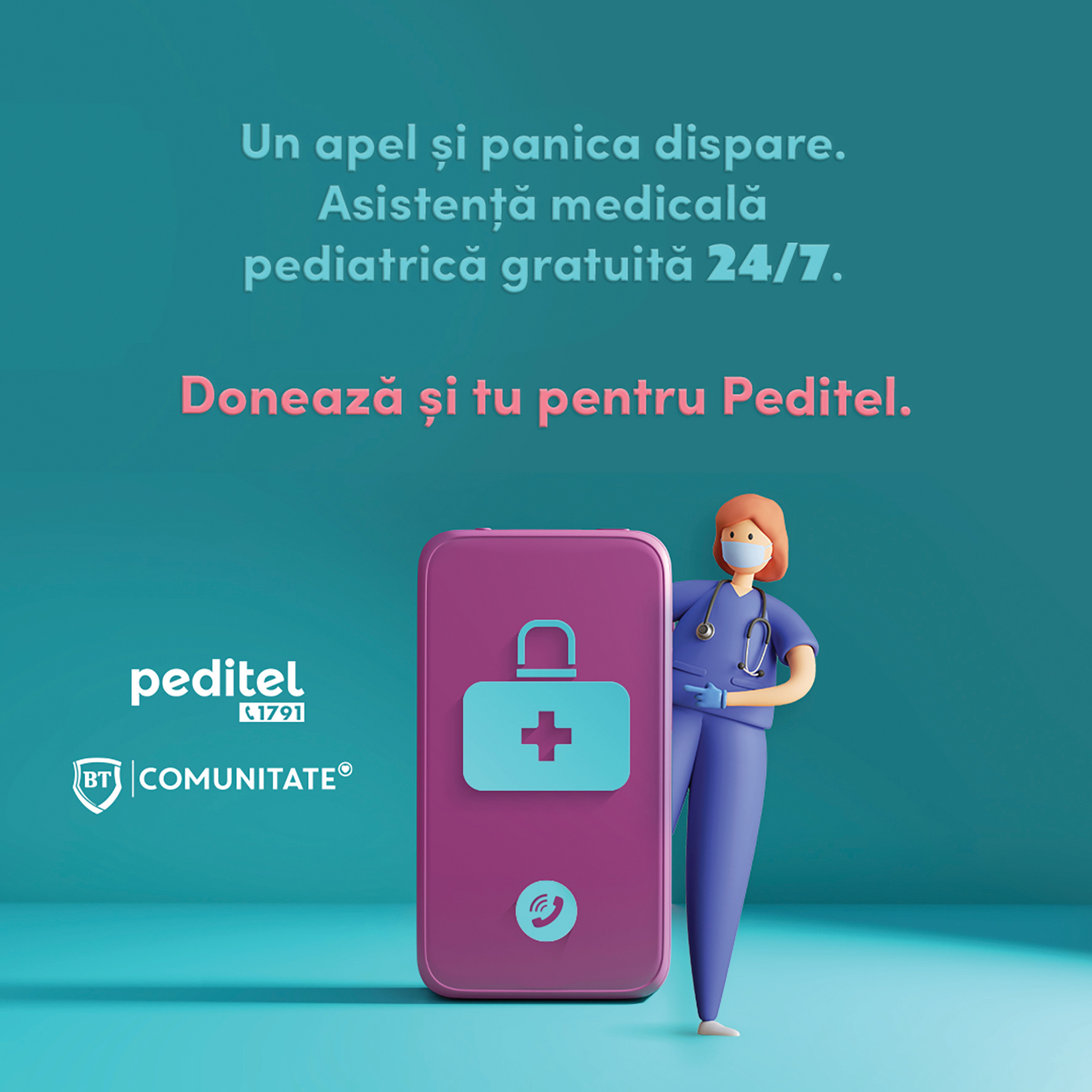 CSR 2022. Peditel - Asistență medicală gratuită, 24/7 - Banca Transilvania