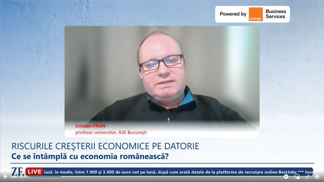 Cristian Păun, profesor la ASE: Nu-i de glumă cu datoria publică. Fiecare familie de români este datoare cu 24.000 de euro, de 100 de ori mai mult decât în 1995