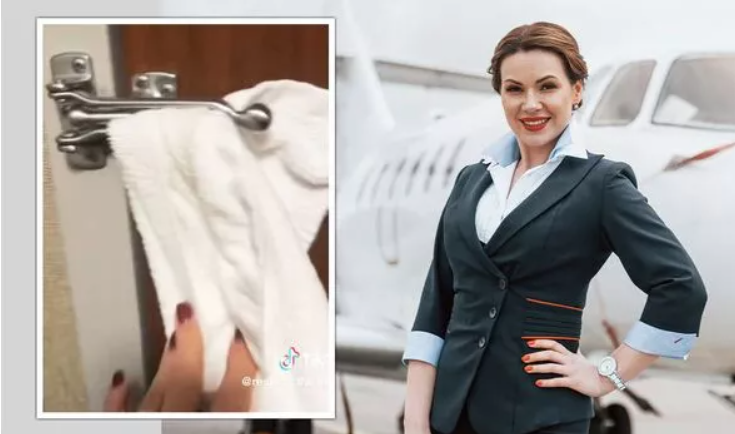 O însoțitoare de bord îi avertizează pe turiști să lase întotdeauna un prosop lângă ușa hotelului. Care e motivul