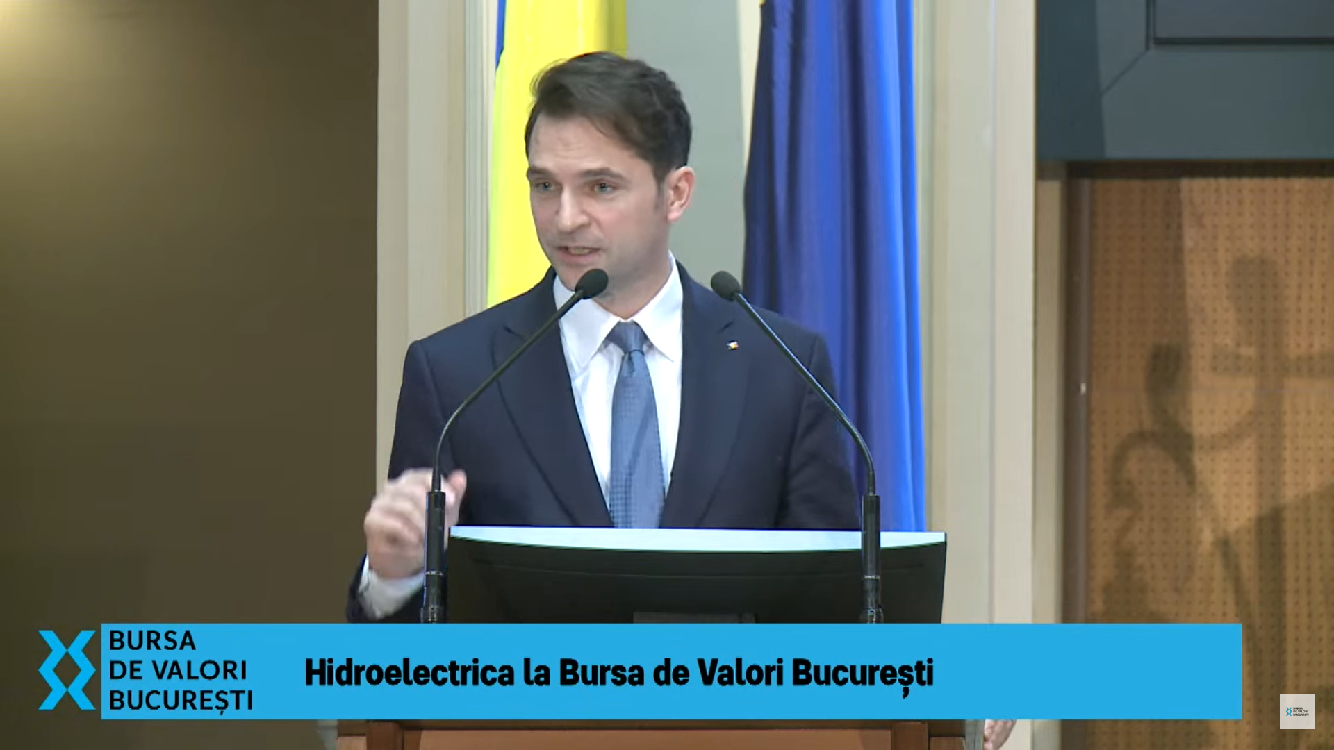 Sebastian Burduja, ministrul energiei, la listarea Hidroelectrica: „Fac un apel către toți românii să investească în piața de capital și în Hidroelectrica”