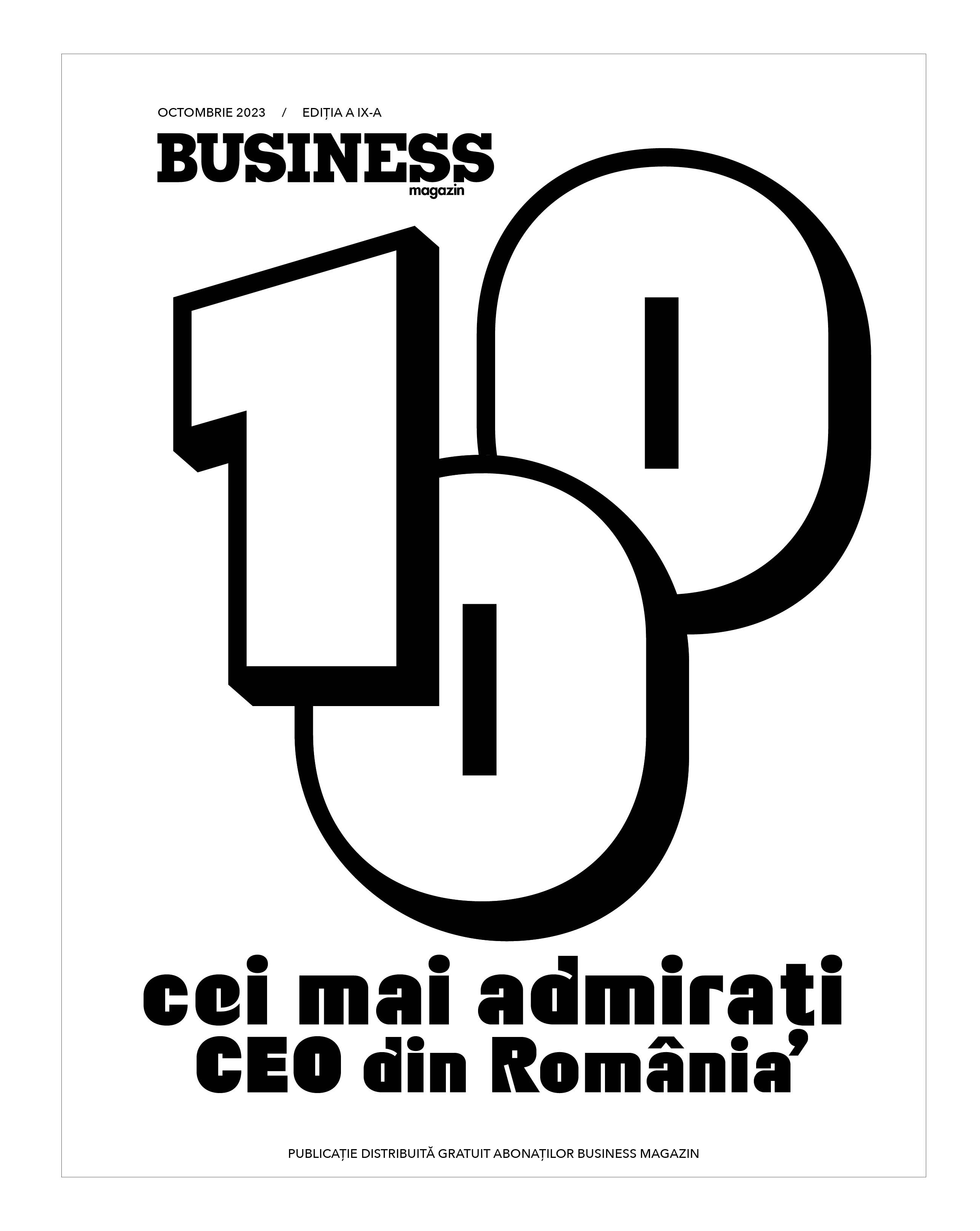 Faceți parte din elita businessului românesc? Votați-vă colegul de afaceri preferat! Lansăm o nouă ediție a anuarului 100 CEI MAI ADMIRAȚI CEO DIN ROMÂNIA