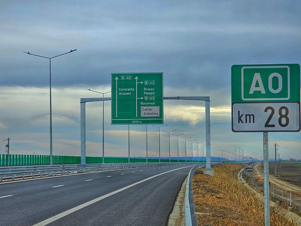 Azi la 15.00 se deschide circulația pe primul tronson al noii centuri a Capitalei – A0, între DN1 și A3