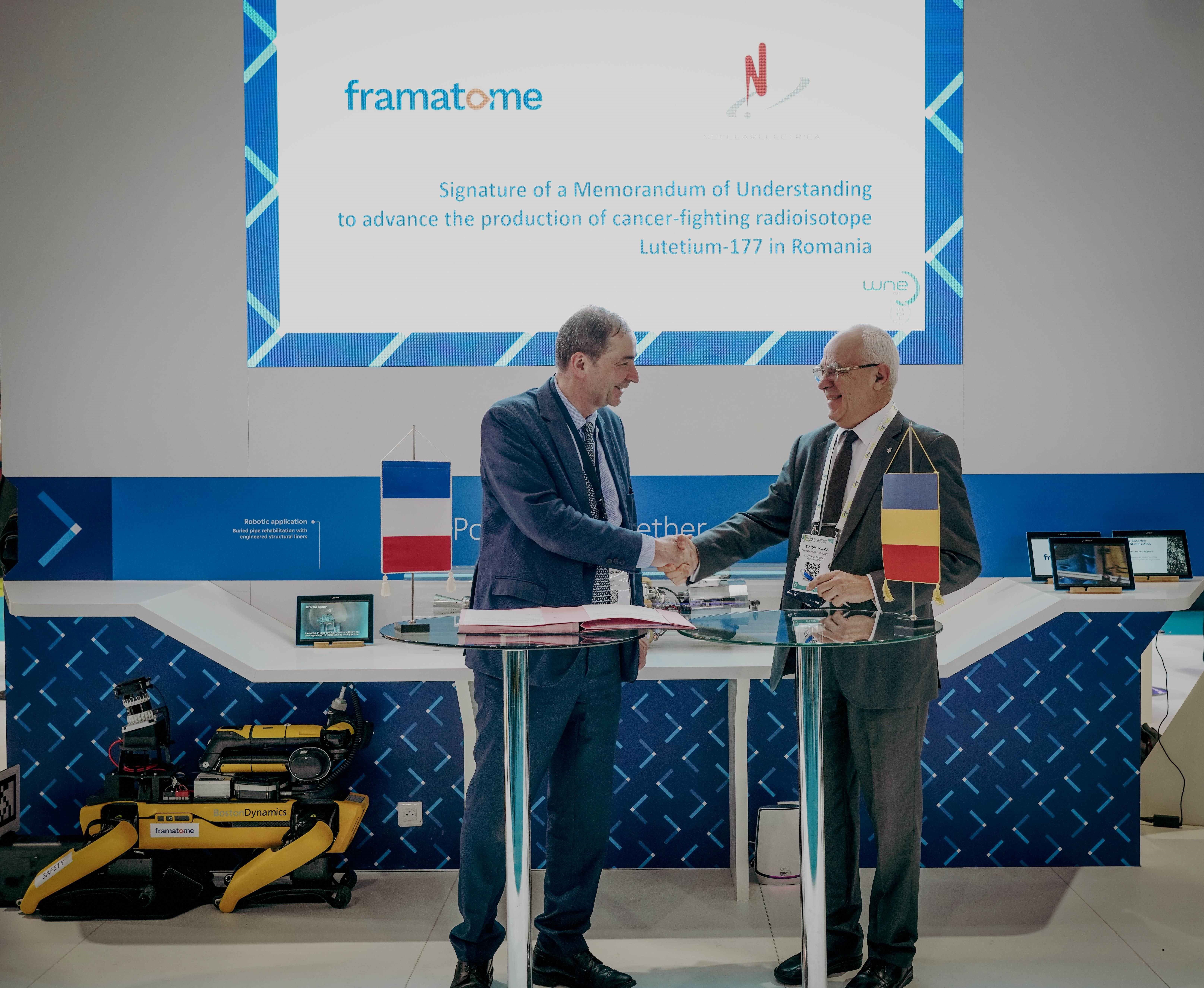 Nuclearelectrica, operatorul centralei de la Cernavodă, a semnat un acord cu grupul francez Framatome pentru a explora posibilitatea producerii unui izotop folosit în tratarea cancerului