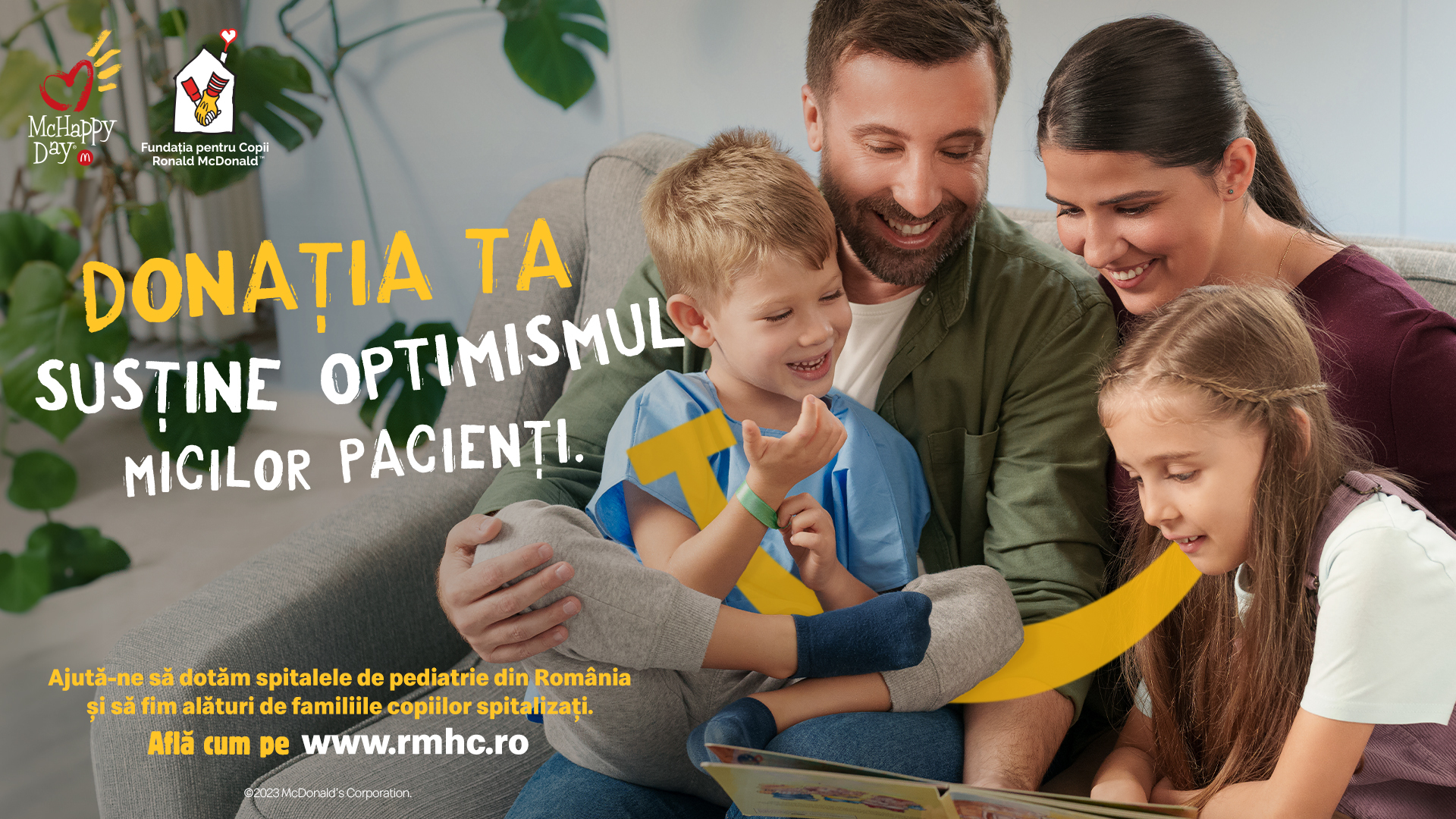 (P) O nouă campanie McHappy Day®, o nouă șansă de a dona. Susține și tu optimismul micilor pacienți din spitalele de pediatrie!