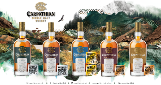 Whisky-ul românesc Carpathian Single Malt a câștigat mai multe premii în cadrul competiției World Whiskies Awards 2024