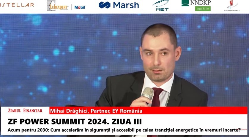 Mihai Drăghici, partner, EY România: Pentru susținerea investițiilor private trebuie să fim atenți la modul în care atragem aceste finanțări europene. Avem nevoie de o predictibilitate mai mare și trebuie să alocăm bugetele către prioritățile strategice: eficiența energetică și industria