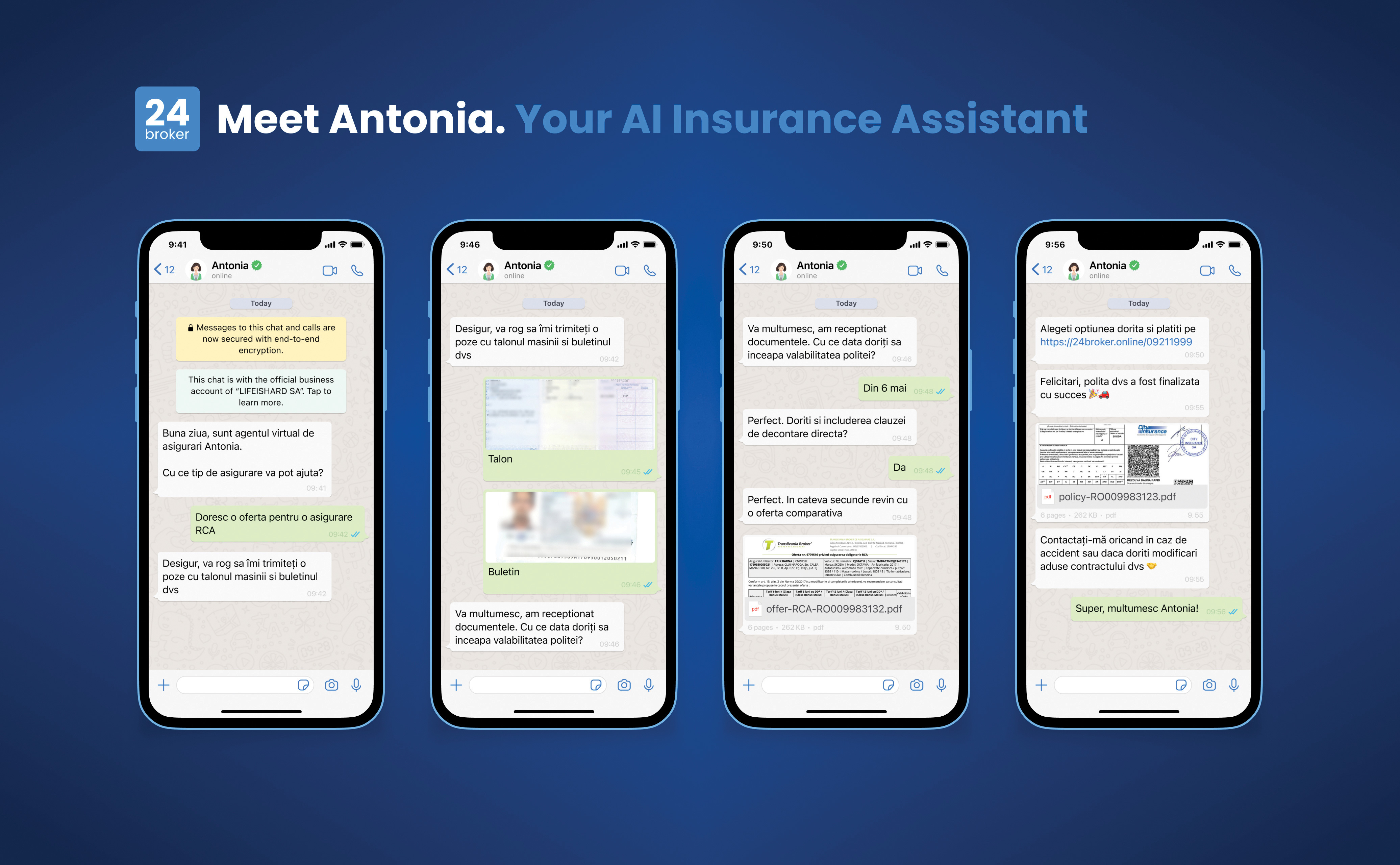 Cele mai inovatoare companii din România în 2023. Antonia – asistentul AI de asigurări, chatbot conversațional direct pe WhatsApp
