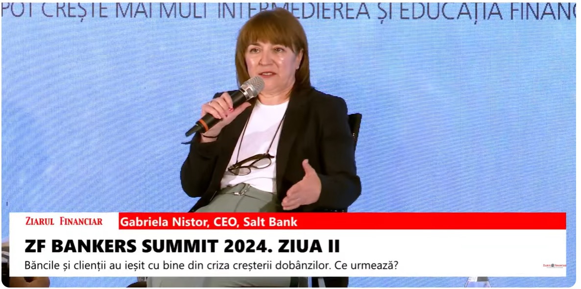 Gabriela Nistor, CEO Salt Bank: Toate băncile din România au început trendul spre digitalizare dinainte de pandemie și apoi doar a fost o accelerare. Uneori digitalul era dus la extrem la alte bănci, de aceea am fost atenți la zona de suport, să avem oameni