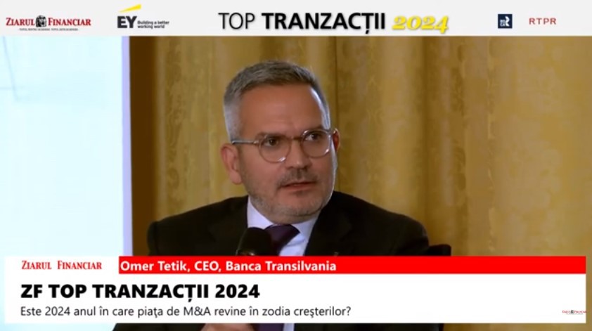 Omer Tetik, CEO al Băncii Transilvania: În ultimii ani, Banca Transilvania a avut un buget de M&A care s-a apropiat de un miliard de euro
