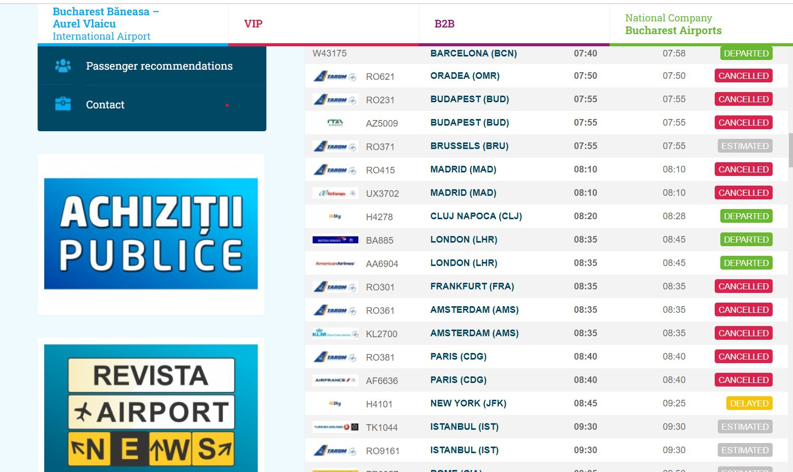 Haos la Tarom: Zece curse sunt anulate, după ce o piloții s-au declarat indisponibili să zboare. Se invocă diferențe salariale majore între un pilot de la Tarom și un pilot de la alte linii aeriene. Ce salariu câștigă un pilot Tarom și cât câștigă șefii companiei. Reacția pasagerilor cu zbouri anulate. LIVE TEXT