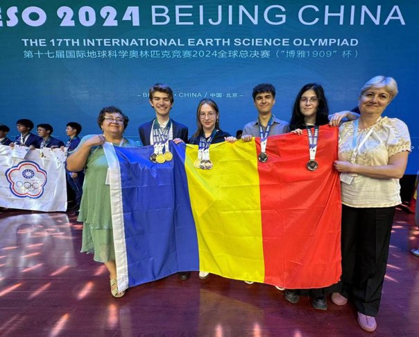 Patru medalii, din care una de aur, pentru elevii români la Olimpiada Științele Pământului