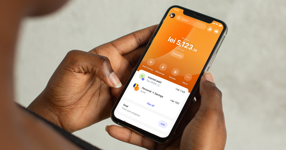 Un client  Revolut a economisit în prima jumătate a anului, în medie, 3.711 lei în conturile de economii, dar cei mai responsabili sunt clientii de 35-44 de ani, cu economii medii de 5.529 lei