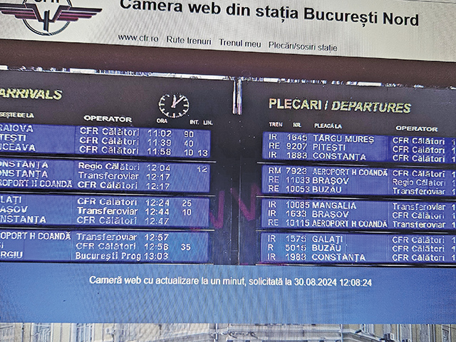 „Eficiența“ de pe calea ferată: întârzieri de la câteva minute până la peste o oră și jumătate la sosirile trenurilor în Gara de Nord, cel mai mare nod feroviar, în plin sezon de vacanță