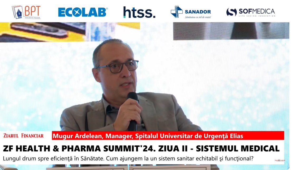 Mugur Ardelean, Manager, Spitalul Universitar de Urgență Elias: Raportul dintre spitalele publice și cele private este de complementaritate. Nu văd o competitie