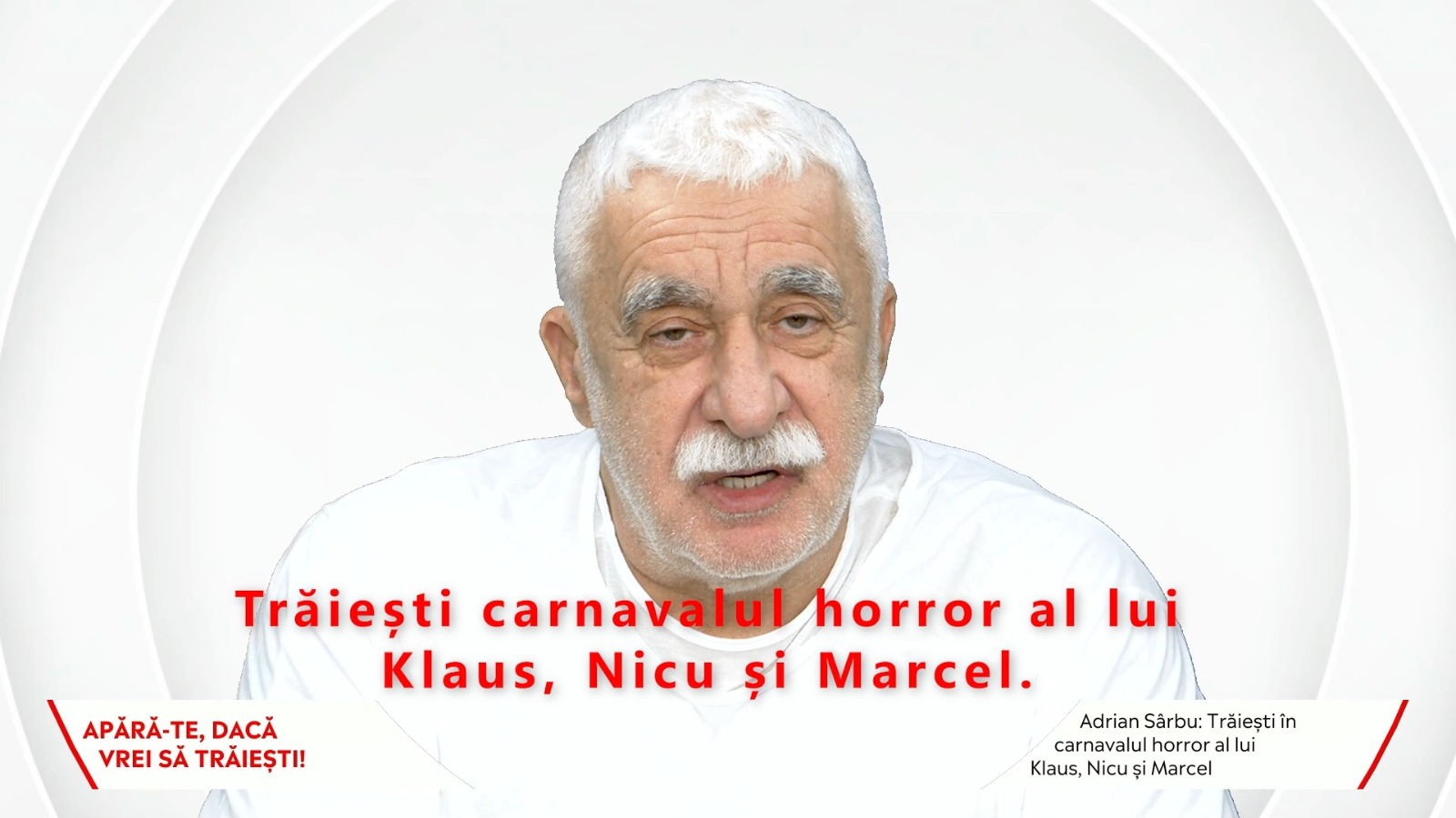 Adrian Sârbu, ALEPH NEWS: Trăiești carnavalul horror al lui Klaus, Nicu și Marcel. Duminică te duci la vot și pui ștampila pe alb, adică pe NICIUNUL