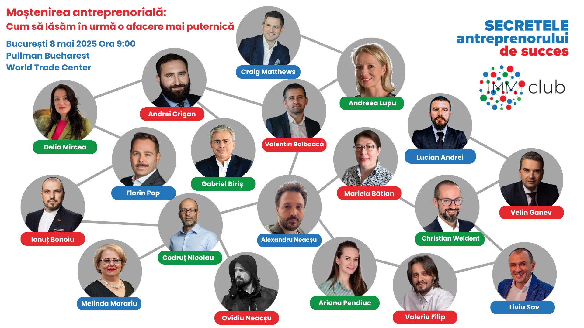 Eveniment pentru antreprenori, la București: IMM Club organizează un nou eveniment din seria „Secretele antreprenorului de succes”, pe 8 mai