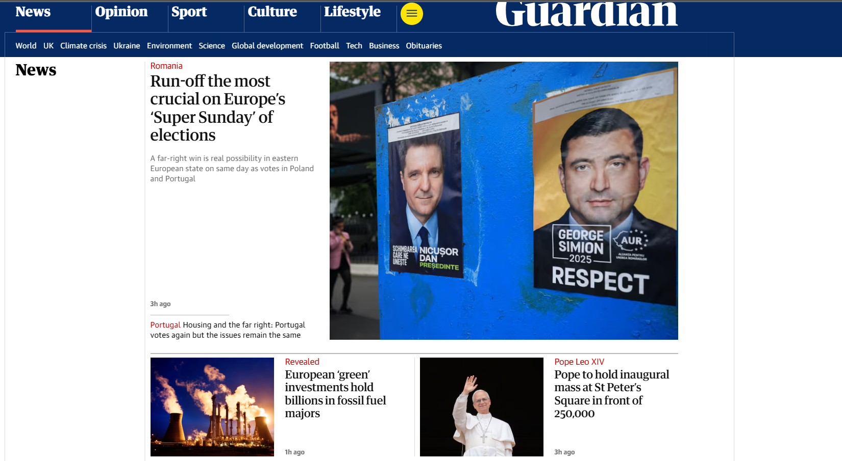 The Guardian: Cursa electorală din România, cea mai importantă dintre cele trei alegeri din Europa