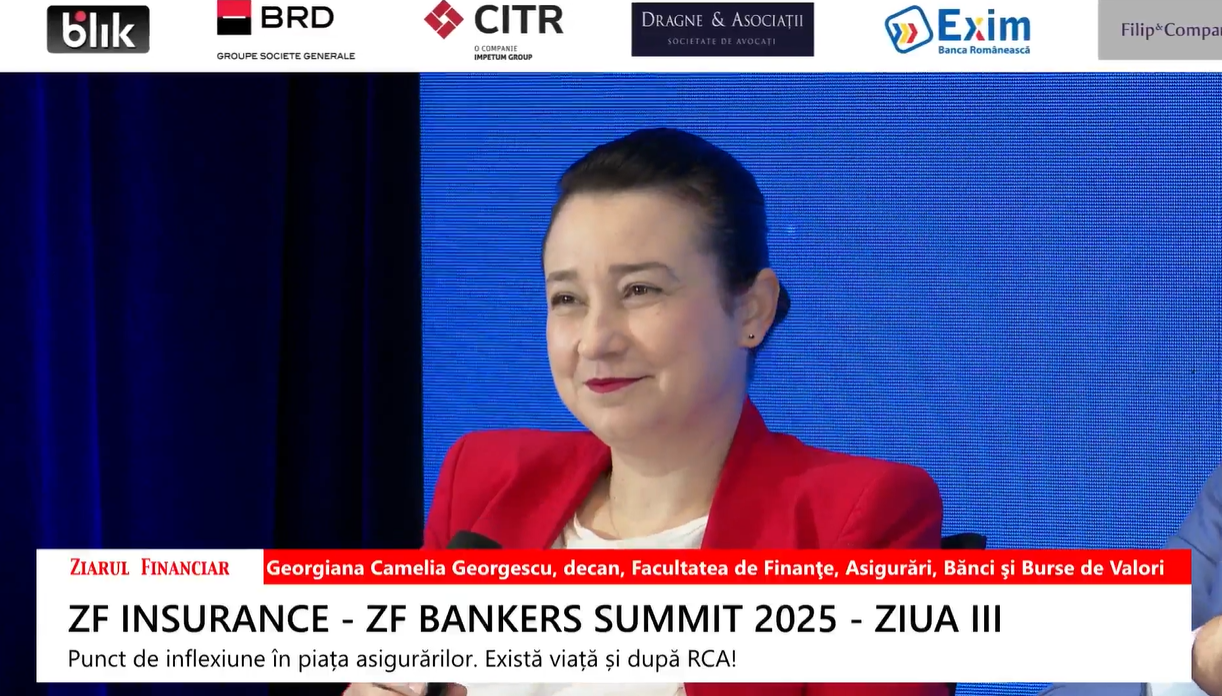 Georgiana Camelia Georgescu, decan, Facultatea de Finanțe, Asigurări, Bănci și Burse de Valori: Industria asigurărilor are nevoie de 35.000 de specialiști în actuarial în următorii cinci ani. Se produce destul de mult în zona asta dar cererea e mult mai mare