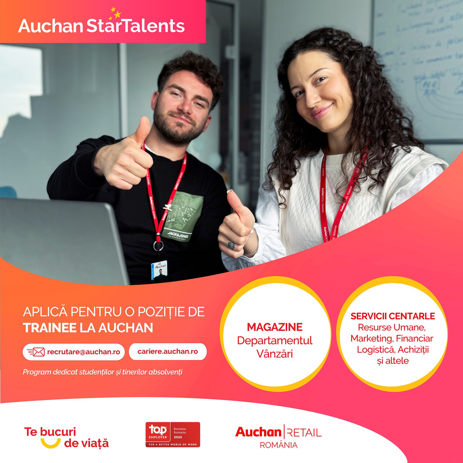 (P) Auchan România investește în viitorul tinerilor și lansează o nouă ediție a programului de dezvoltare profesională destinat studenților și masteranzilor