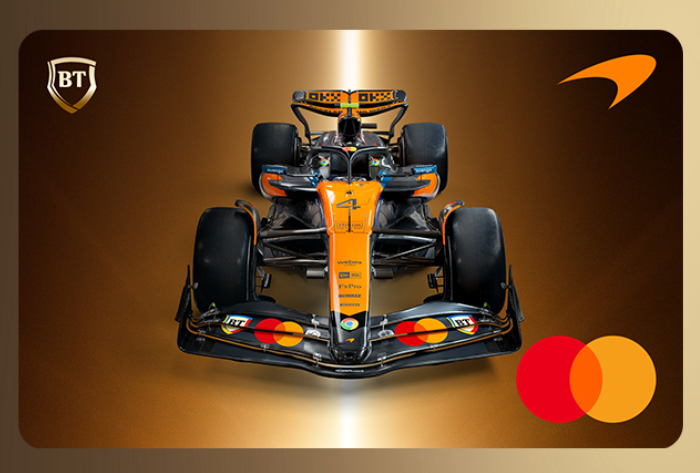 Banca Transilvania lansează cardurile digitale McLaren F1 Team Mastercard Debit (în lei) și McLaren F1 Team Mastercard Debit Gold (în euro, premium), primele carduri din lume în parteneriat cu echipa McLaren Formula 1