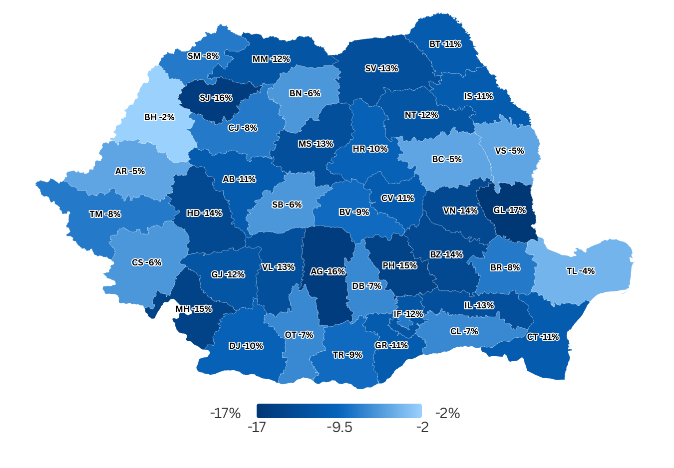 Harta publicată de premierul Bolojan de care se tem toți primarii din țară. Cum arată situația României pe județe la administrația locală. De unde și cât de mult trebuie tăiat