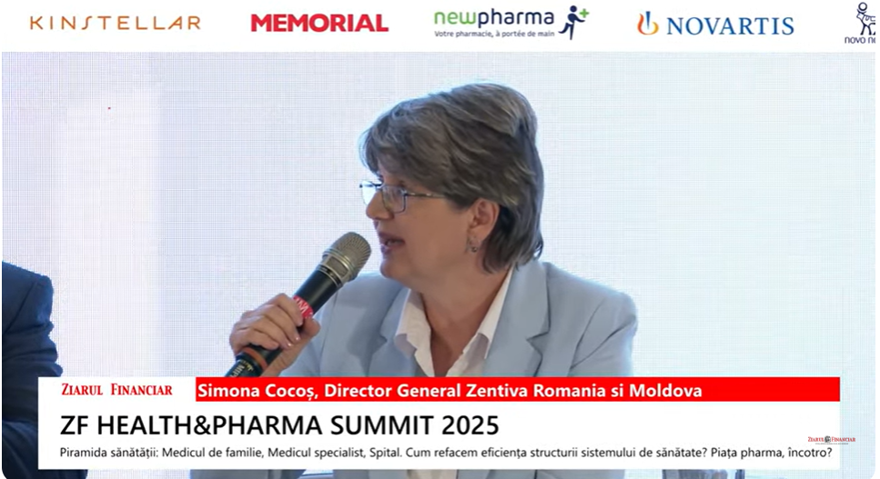 Simona Cocoș, Director General Zentiva Romania si Moldova: Industria de medicamente generice a contribuit cu 1,1% din PIB în 2023, este un actor important și ar trebui să devină un actor strategic
