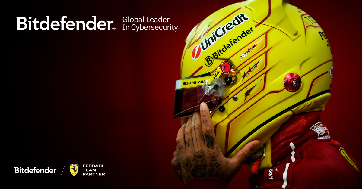Bitdefender rămâne scutul cibernetic al Ferrari: parteneriatul cu Scuderia Ferrari HP este prelungit