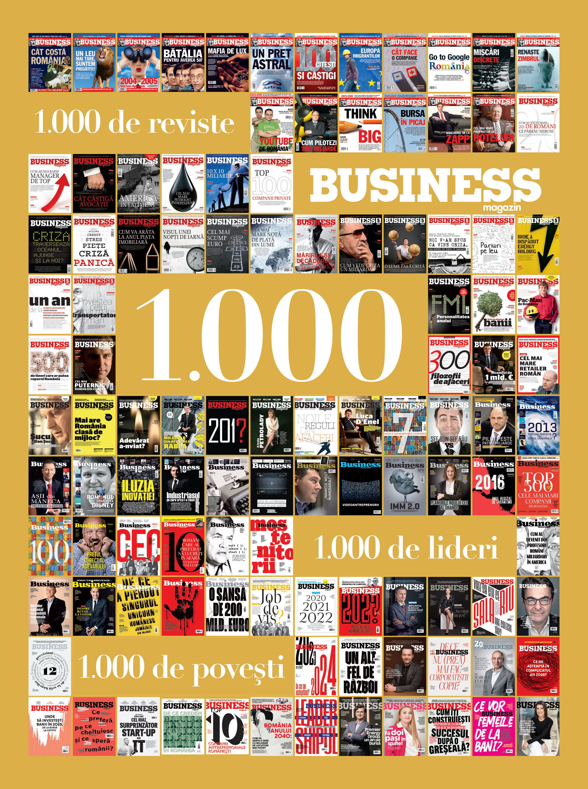 1.000 de reviste Business MAGAZIN. 1.000 de lideri. 1.000 de povești