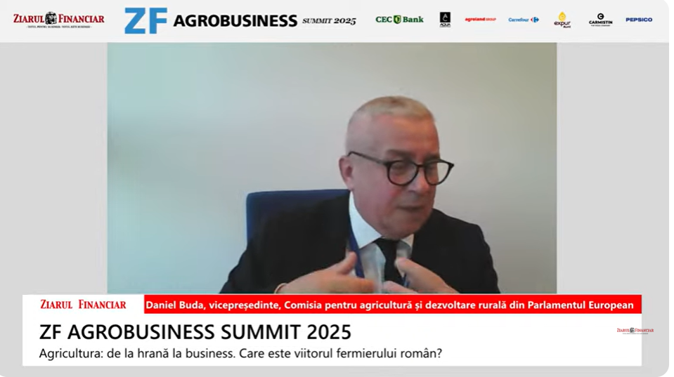 Daniel Buda, vicepreședinte Comisia pentru agricultură și dezvoltare rurală din Parlamentul European: România are producție bună de cereale, dar lipsește veriga care adaugă valoare adăugată. E important să dezvoltăm segmentul de procesare