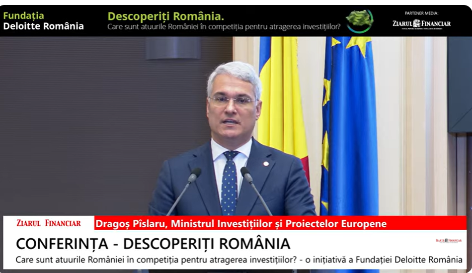 Dragoș Pîslaru, Ministrul Investițiilor și Proiectelor Europene: Avem o ocazie absolut istorică să schimbăm modelul de dezvoltare a României. A fost o perioadă în care dezvoltarea se baza pe investiții străine, după care a fost preponderent bazat pe consum