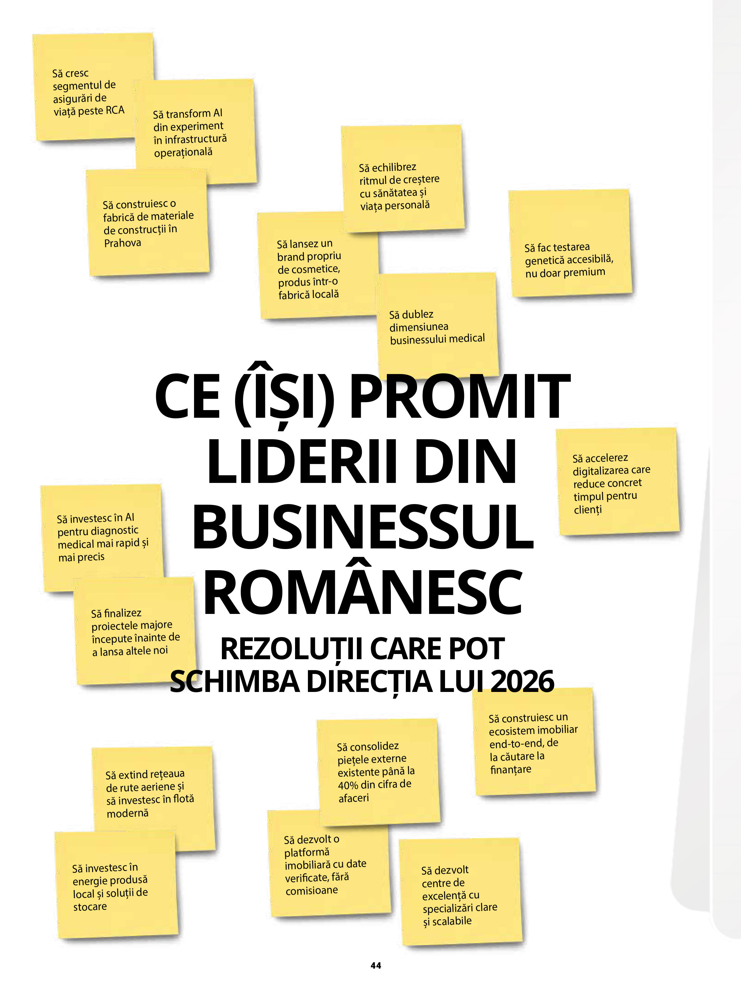 Ce (își) promit liderii din businessul românesc. Rezoluții care pot schimba direcția lui 2026 (I)