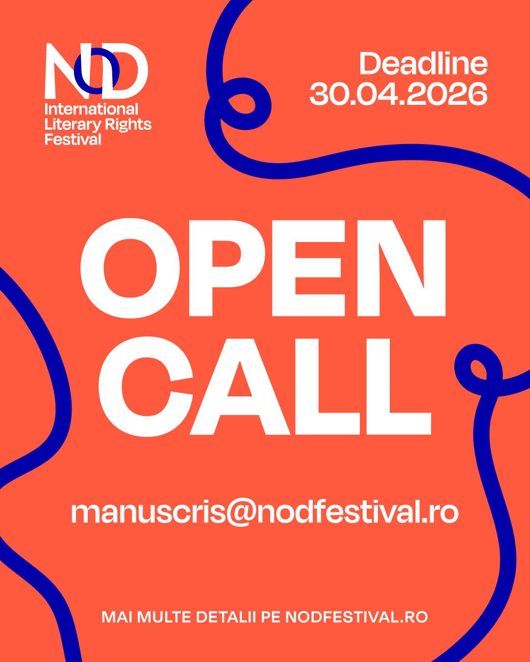 (P) NOD - International Literary Rights Festival, organizat de Reading is Cool și MATCA, lansează apelul de manuscrise pentru ediția 2026