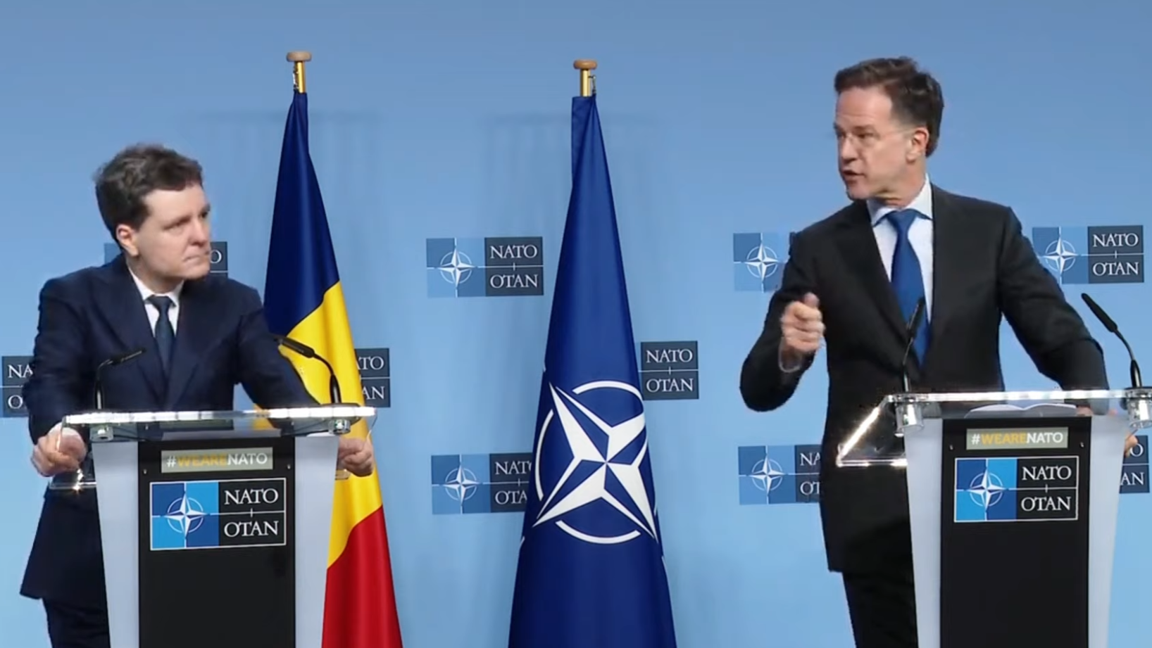 Nicușor Dan se întâlnește astăzi cu Mark Rutte la sediul NATO din Bruxelles