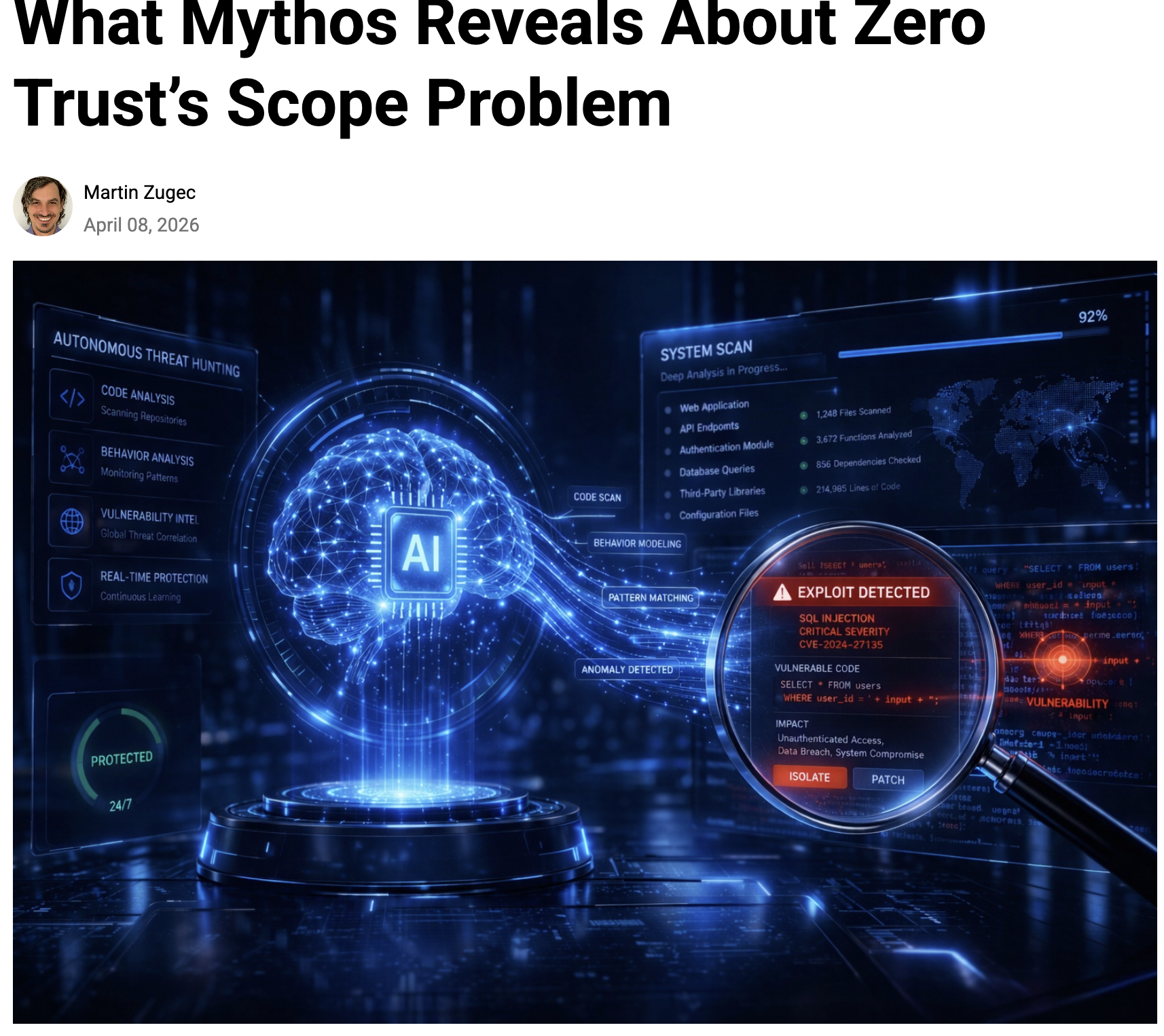 Bitdefender corectează exagerările din jurul modelului de inteligență artificială Claude Mythos: majoritatea celor 181 de „exploituri" Firefox raportate de Anthropic sunt de fapt „semi-exploituri" - dovezi de concept testate în condiții de laborator, nu arme funcționale
