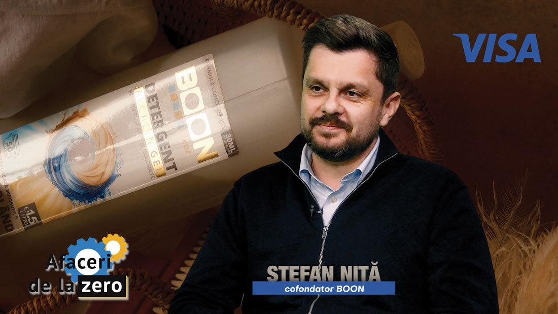 Afaceri de la Zero. Ștefan Niță, cofondator al BOON, brand românesc de detergent: Ne dorim să devenim un competitor serios pentru brandurile mari. Zilnic avem comenzi din afara țării