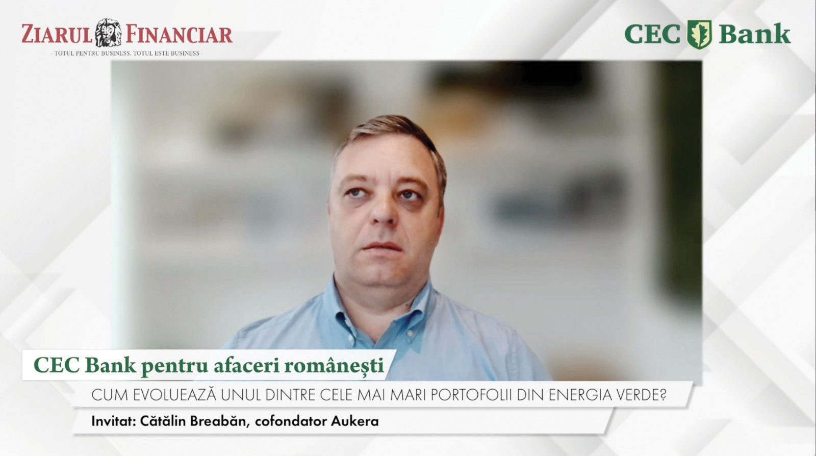 CEC Bank pentru afaceri românești. Cătălin Breabăn, cofondator al Aukera, unul dintre cei mai puternici investitori din noul val verde: Stocarea trebuie să crească de 10 ori la nivel european, inclusiv în România, până în 2030. Interesul există, capitalul există, proiectele există, iar execuția se întâmplă