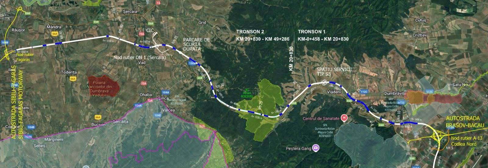 Autostrada Brașov – Făgăraș intră în linie dreaptă: A fost emis acordul de Mediu pentru autostrada de 49 km