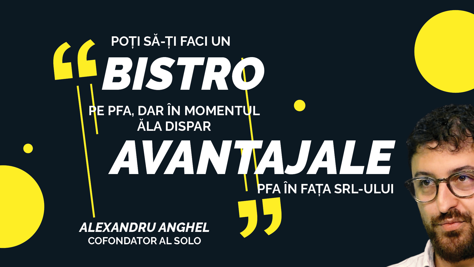 Vrei să ai propriul tău bistro sau să fii patronul unei mici cafenele de specialitate? Iată cum alegi între un PFA și un SRL pentru a-ți îndeplini visul