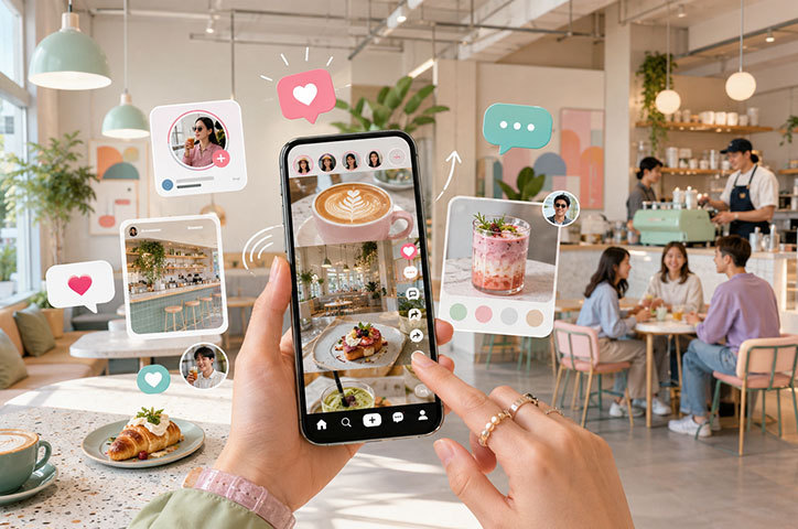 Dai scroll pe TikTok și vezi că s-a deschis o nouă cafenea pe care trebuie neapărat să o încerci? Iată cum a devenit social media canalul care pune pe radarul generației tale cele mai cool locații și branduri