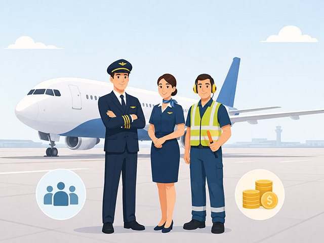 Cât câştigă românii. Transporturile aeriene plătesc, în medie, peste 10.600 de lei net pe lună, adică mai mult de 2.000 de euro, cu aproape 86% peste media economiei