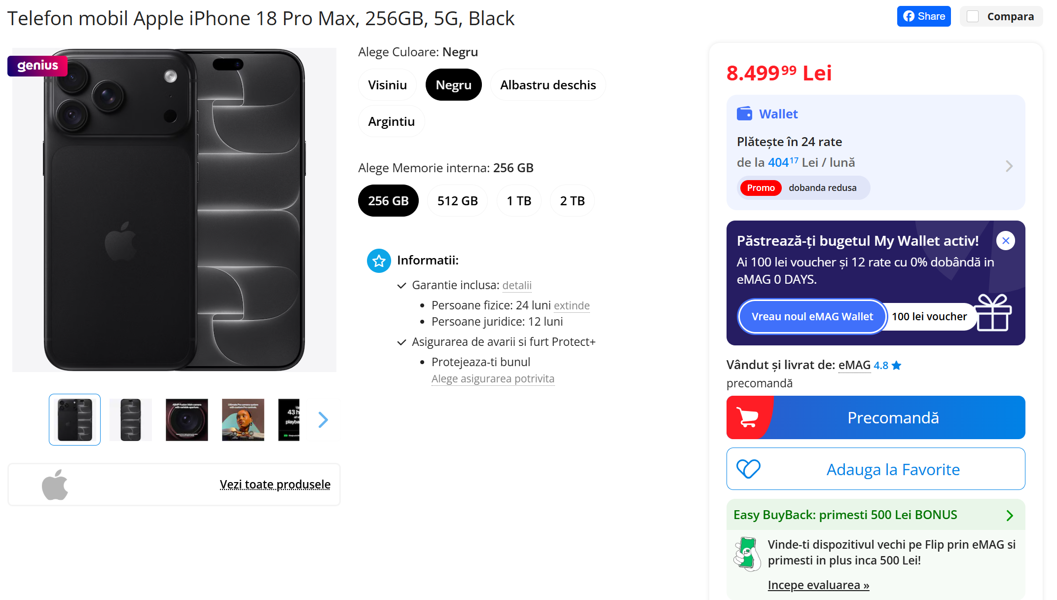 Haos la precomenzile de iPhone 18 Pro la eMAG. Diferenţă de până la 950 de lei între clienţii care au comandat iPhone 18 Pro Max la 15:00 şi cei care au comandat o oră mai târziu. eMAG a redus preţul şi a adăugat un bonus de buyback